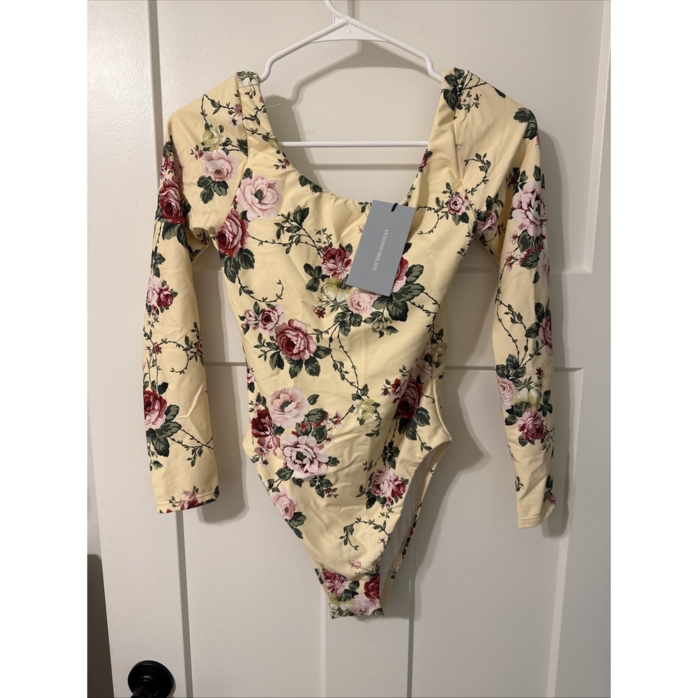 THE STYLE BUNGALOW ANTONIO MELANI Floral Swimsuit Size XS Luxe Classic Beach NWT